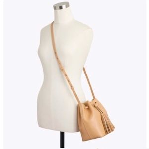 J Crew Mini Bucket Bag in Leather